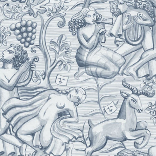 Search Sandberg Mural Item# S10755 pattern name & color Baccus, Light Blue