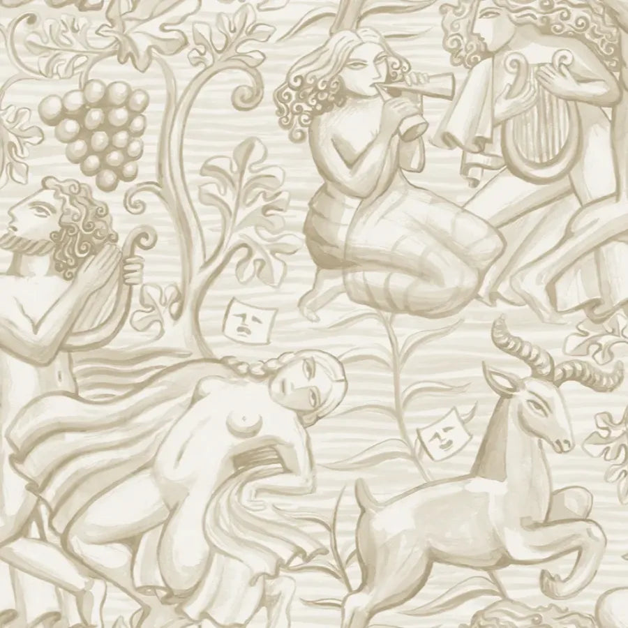 Shop Sandberg Mural Pattern# S10756 pattern name & color Baccus, Sand