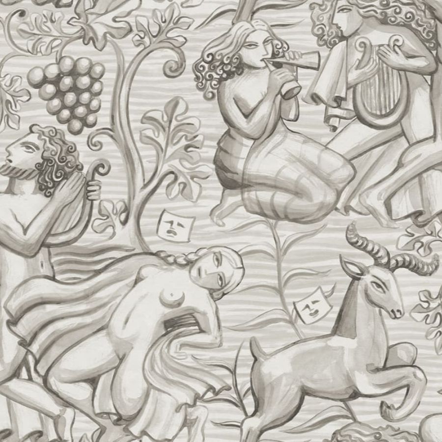 Acquire Sandberg Mural Product S10757 pattern name & color Baccus, Graphite