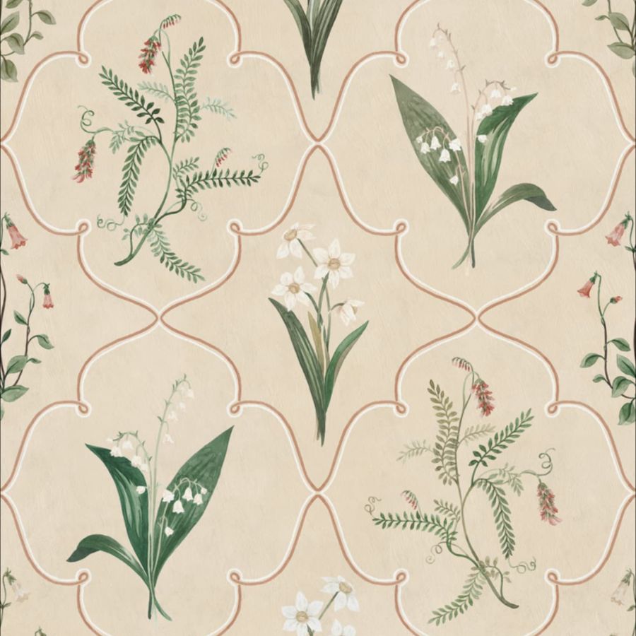 Find Sandberg Mural Product S10762 pattern name & color Louise, Green
