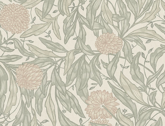 View Sandberg Mural SKU# S10768 pattern name & color Olof Mural, Garden Green
