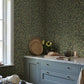 Sandberg Wallpaper pattern name & color Jonas, Charcoal from the collection Kolonin II. 