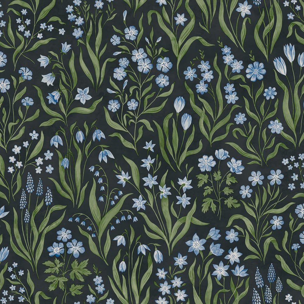 Save on Sandberg Wallpaper SKU S10779 pattern name & color Märta, Charcoal