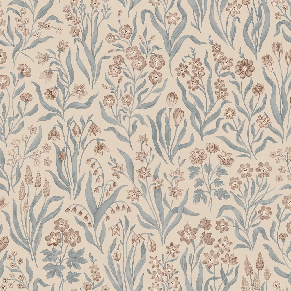 Acquire Sandberg Wallpaper Pattern S10780 pattern name & color Märta, Misty Blue