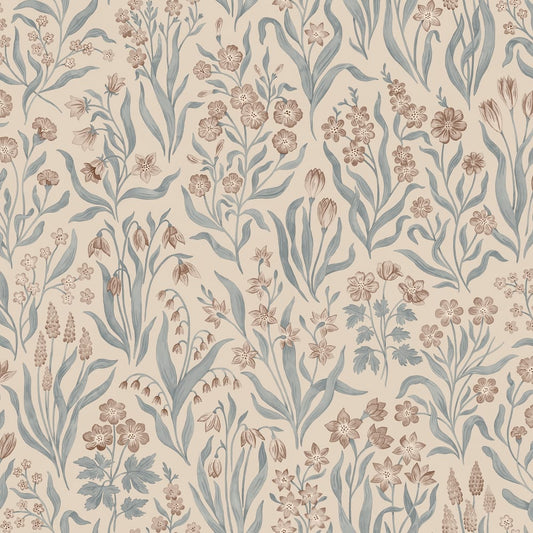 Acquire Sandberg Wallpaper Pattern S10780 pattern name & color Märta, Misty Blue