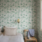 Sandberg Wallpaper pattern name & color Bellis, Emerald from the collection Kolonin II. 