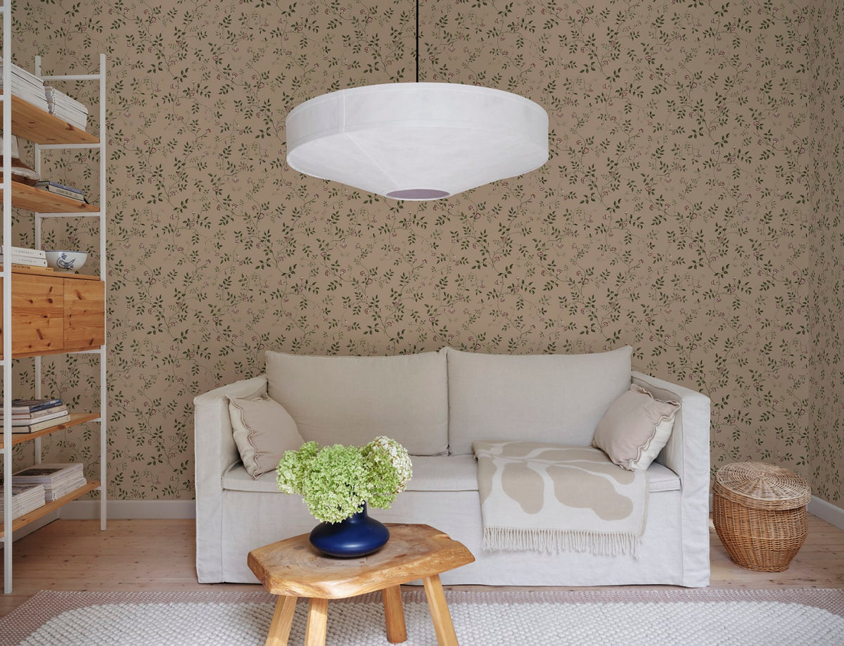 Sandberg Wallpaper pattern name & color Henny, Beige from the collection Kolonin II. 