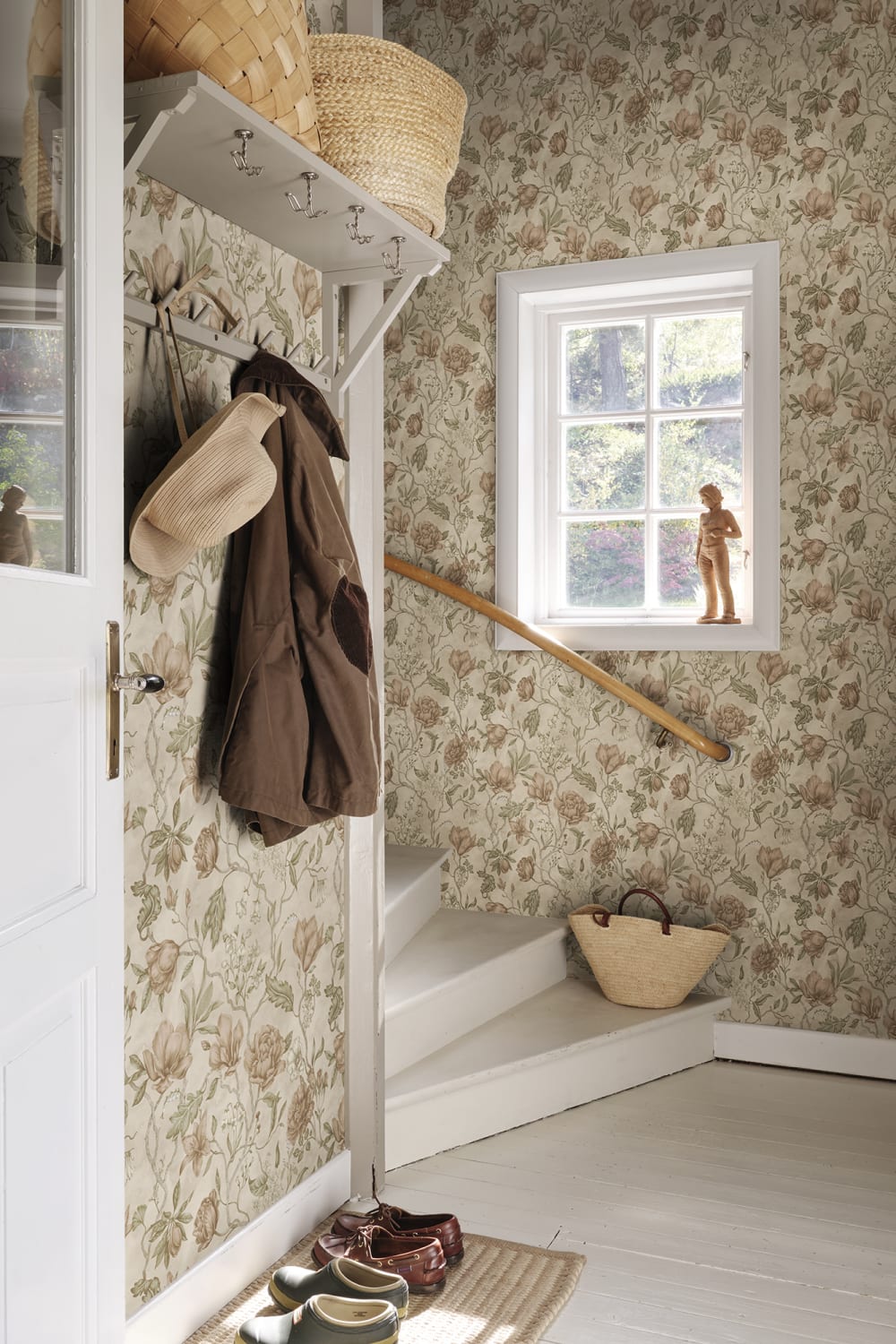 Sandberg Wallpaper pattern name & color Linda, Blush from the collection Kolonin II. 