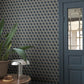 Sandberg Mural Pattern number S10805 pattern name & color Chiara, Dark Blue from the collection Villa Como. 