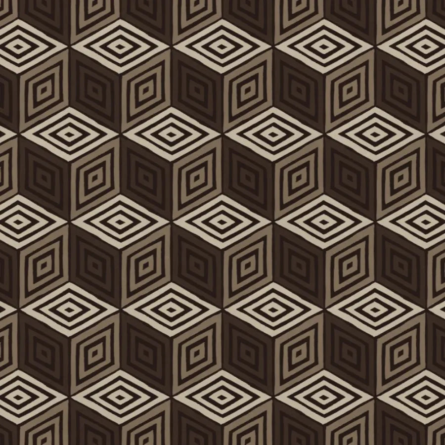 Sandberg Mural pattern name & color Chiara, Brown from the collection Villa Como. 
