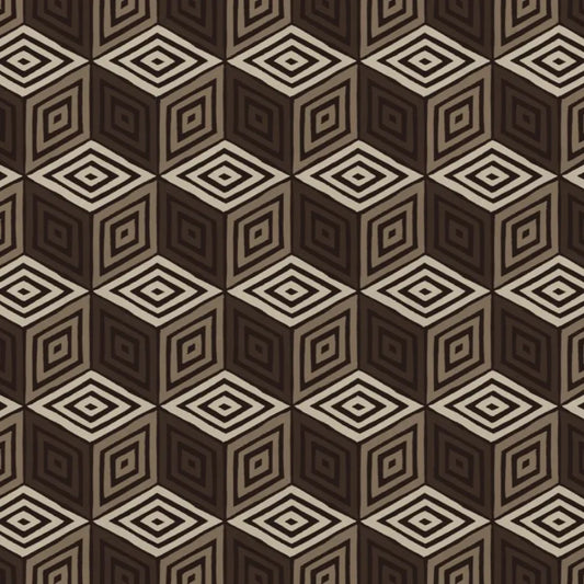 Sandberg Mural pattern name & color Chiara, Brown from the collection Villa Como. 