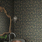 Sandberg Wallpaper pattern name & color Olivia, Charcoal from the collection Villa Como. 