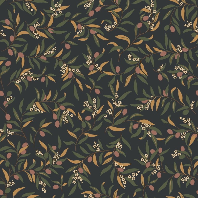 Shop Sandberg Wallpaper Pattern S10807 pattern name & color Olivia, Charcoal