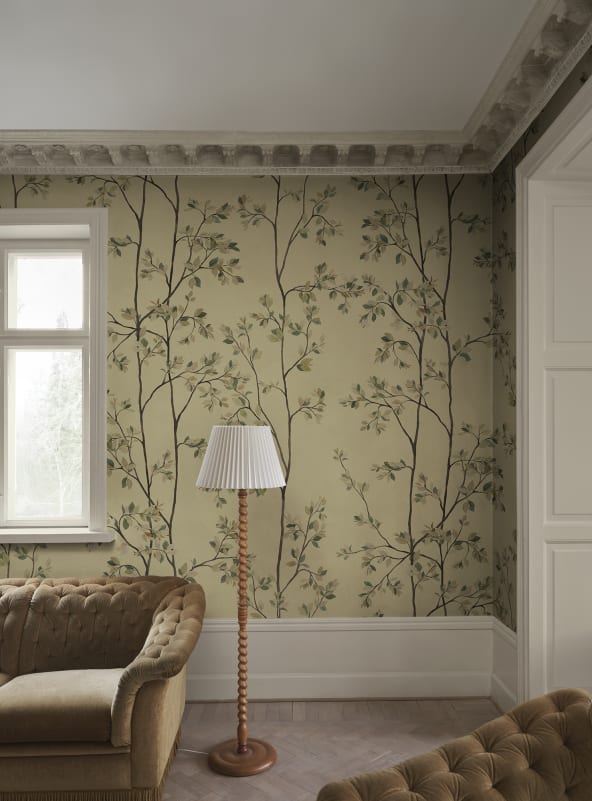 Purchase Sandberg Mural Item S10808 pattern name & color Laura, Honey. 