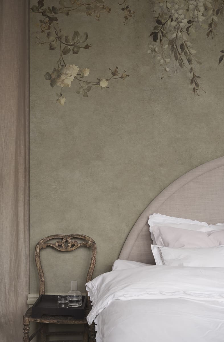 Sandberg Mural Item# S10811 pattern name & color Nico, Beige from the collection Villa Como. 