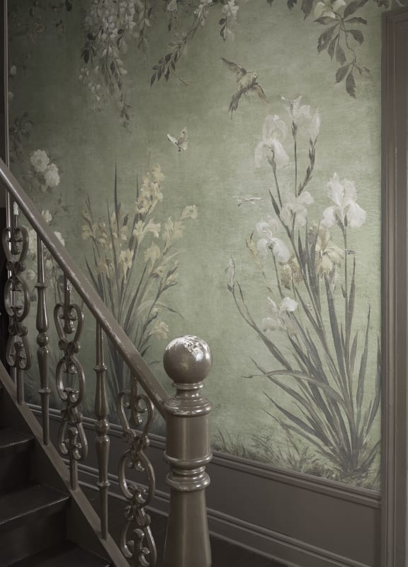 Order Sandberg Mural Product S10815 pattern name & color Nicola, Sage Green. 