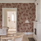 Sandberg Mural pattern name & color Vera, Burgundy from the collection Sandberg Heritage. 