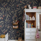 Sandberg Mural Product# S10843 pattern name & color Vinnie Mural, Classic Blue from the collection Sandberg Heritage. 