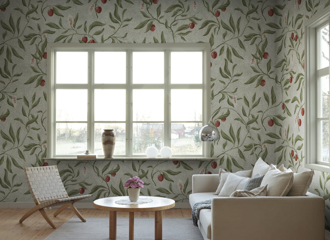 Sandberg Mural pattern name & color Vinnie Mural, Green from the collection Sandberg Heritage. 