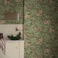 Sandberg Mural Product S10900 pattern name & color Tyra, Forest Green from the collection Kolonin II. 