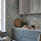 Sandberg Mural Item# S10901 pattern name & color Tyra, Misty Blue from the collection Kolonin II. 