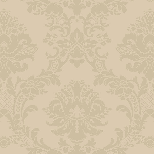 Purchase Sb37901 | Simply Silks 4, Beige Damask - Norwall Wallpaper