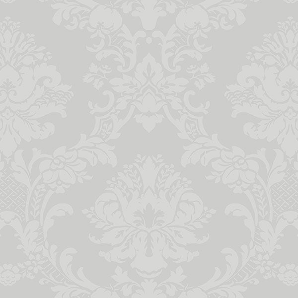 Purchase Sb37904 | Simply Silks 4, Grey Damask - Norwall Wallpaper