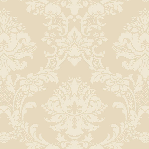 Purchase Sb37908 | Simply Silks 4, Beige Damask - Norwall Wallpaper