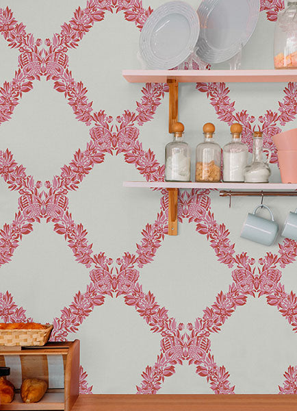 Purchase SCS6050 NuWallpaper Wallpaper, Valentino Wreath Peel & Stick - Scalamandre NuWallpaper1