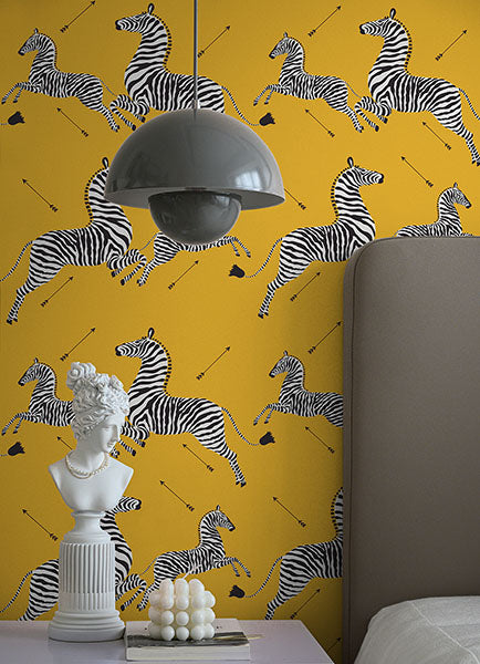 Purchase SCS6052 NuWallpaper Wallpaper, Sunbeam Zebra Safari Peel & Stick - Scalamandre NuWallpaper1