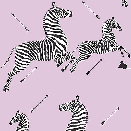 Purchase SCS6054 NuWallpaper Wallpaper, Lilac Zebra Safari Peel & Stick - Scalamandre NuWallpaper