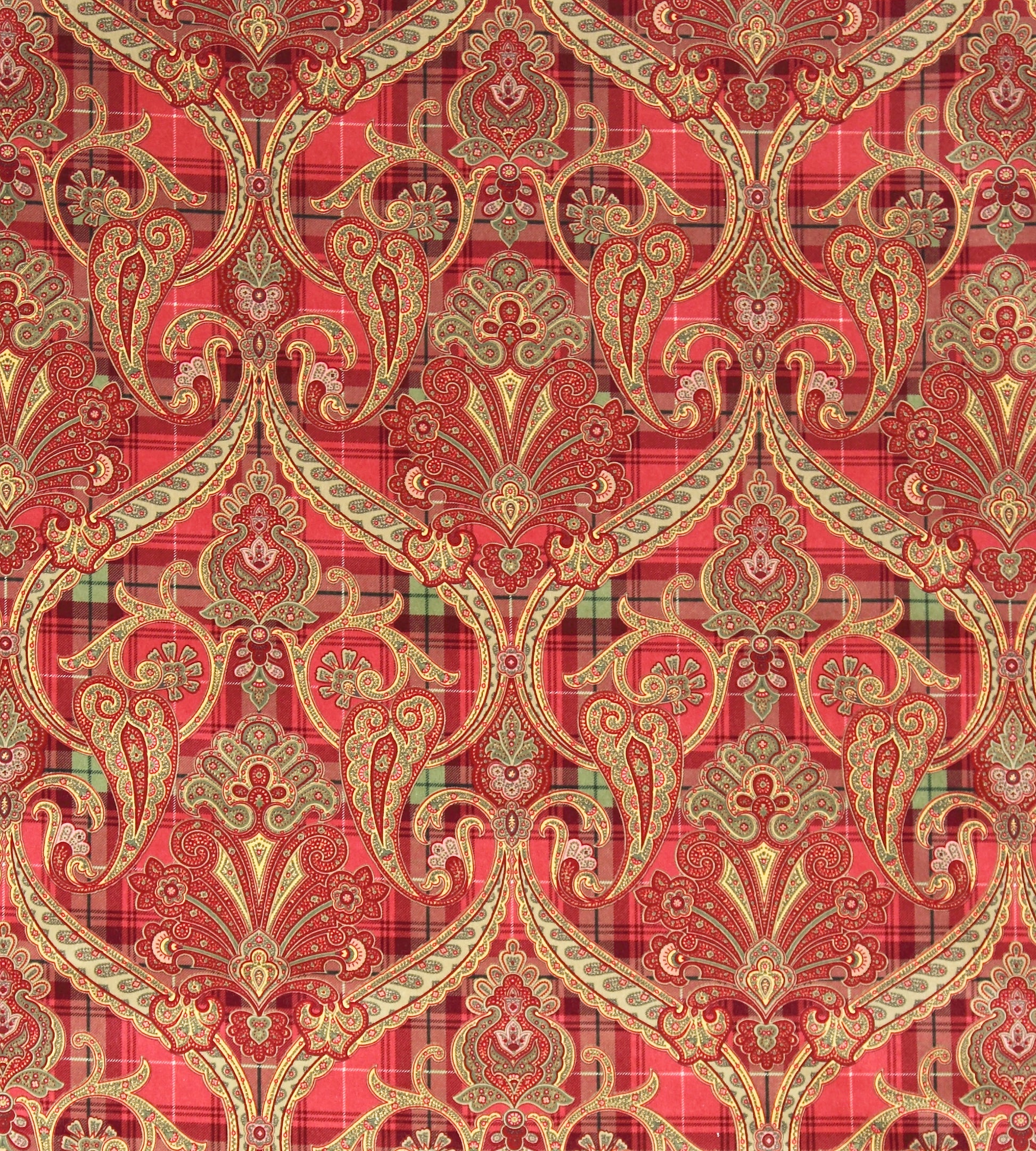 Purchase Scalamandre Fabric Product SC 000116316, Highland Fling Reds & Pink 1