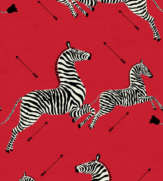 Purchase Scalamandre Fabric Item# SC 000116496M, Zebras - Fabric Masai Red 1
