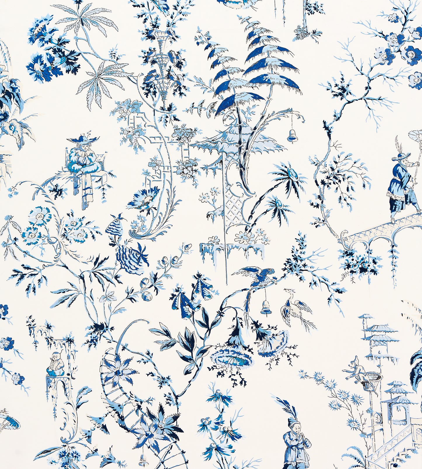 Purchase Scalamandre Fabric Item# SC 000116552, Nanjing China Blue 1