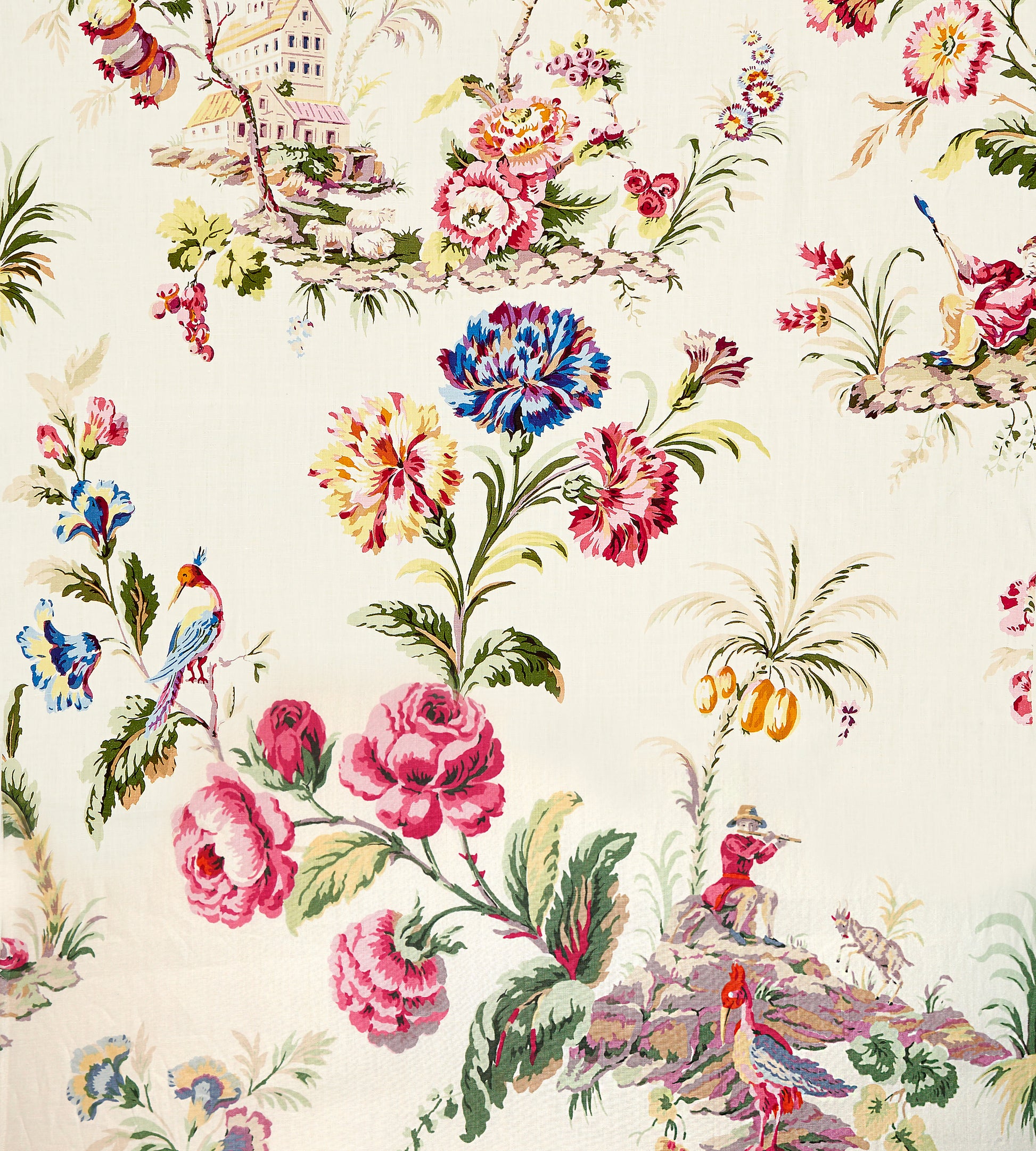 Purchase Scalamandre Fabric Product# SC 000116584, Somerset Linen Print Bloom 1