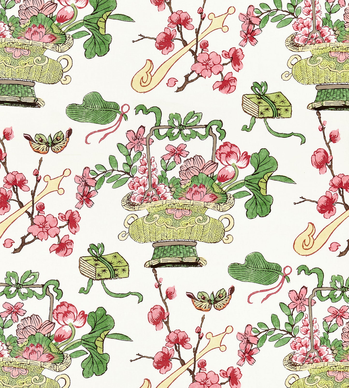Purchase Scalamandre Fabric Pattern number SC 000116591, Shanghai Blossoms Spring 1