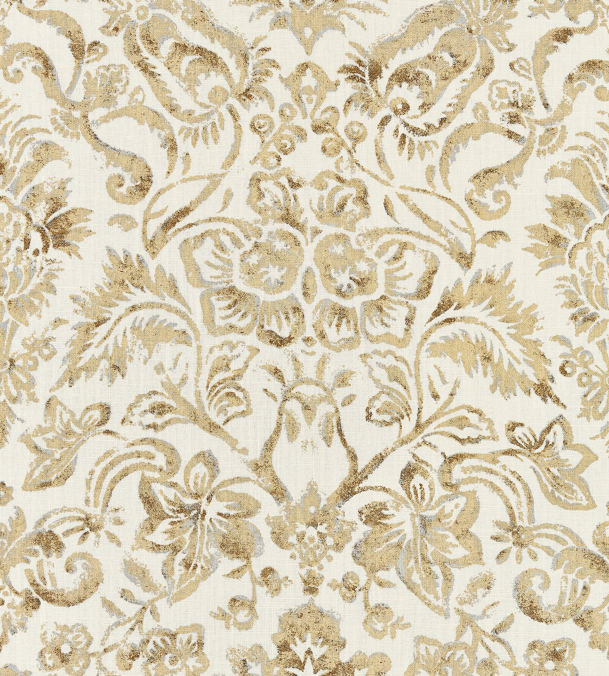 Purchase Scalamandre Fabric Item# SC 000116598, Mansfield Damask Print Ivory & Burnished Gold 1