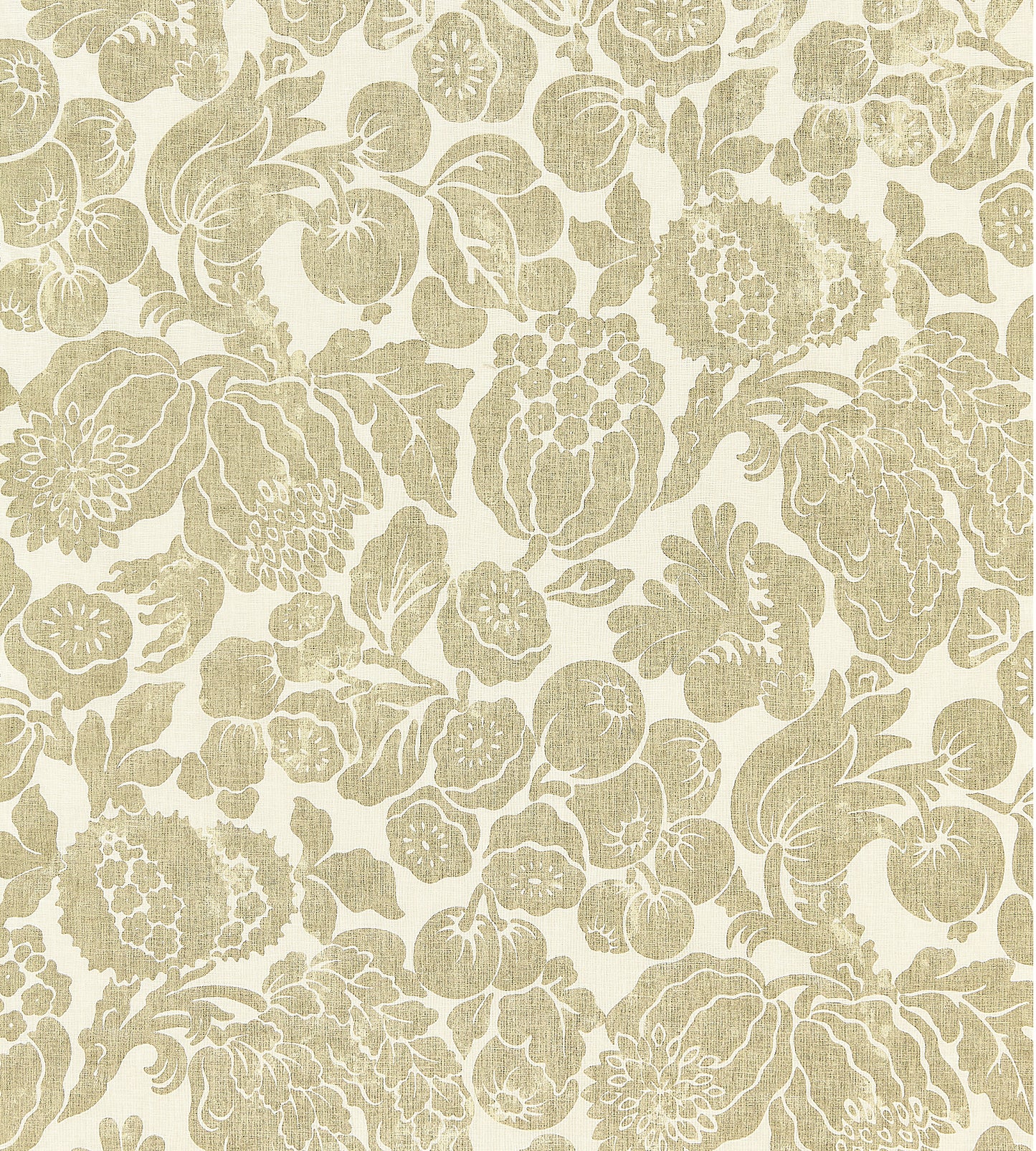 Purchase Scalamandre Fabric Pattern number SC 000116606, Elsa Linen Print Burnished Gold 1