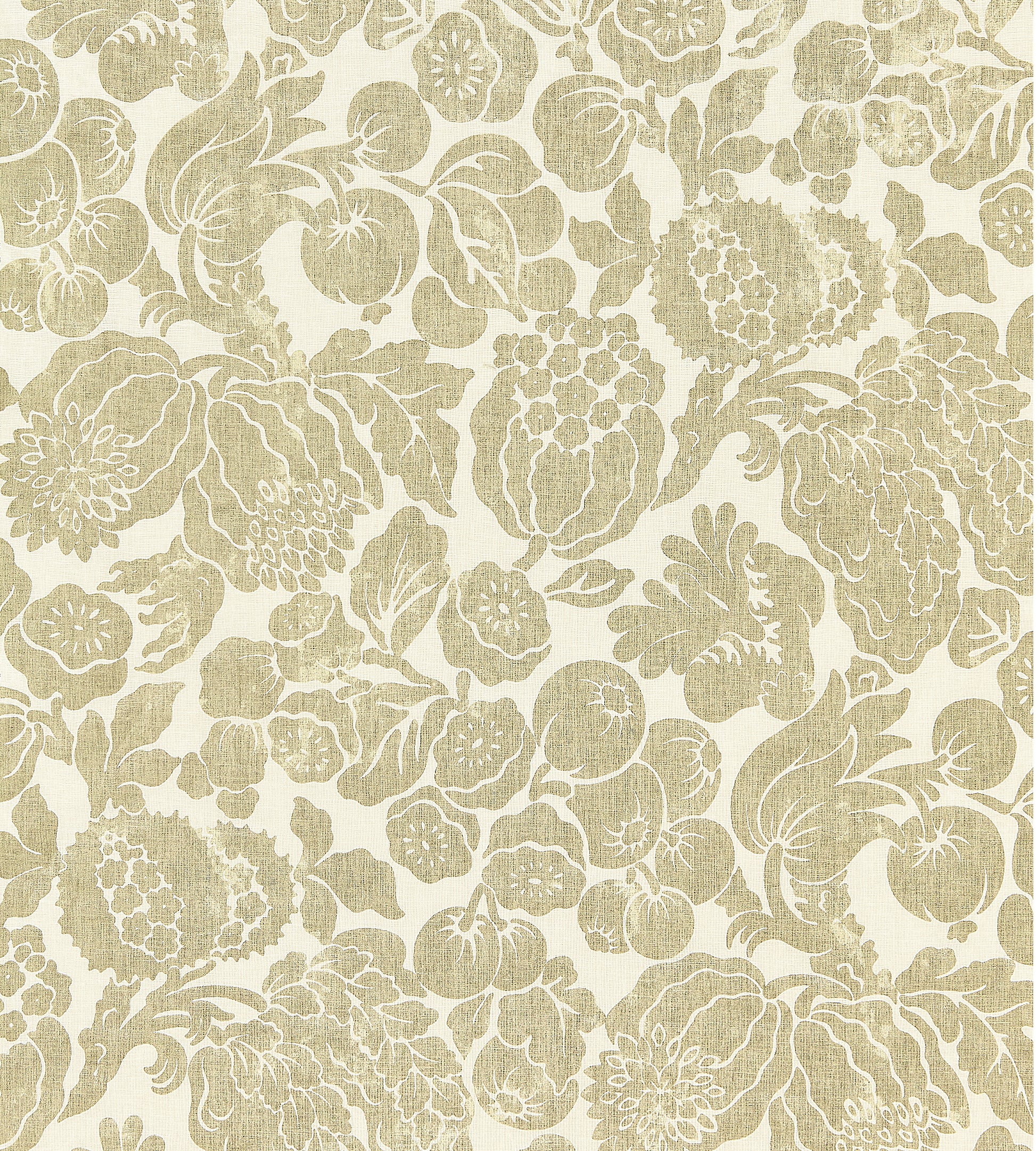 Purchase Scalamandre Fabric Pattern number SC 000116606, Elsa Linen Print Burnished Gold 1
