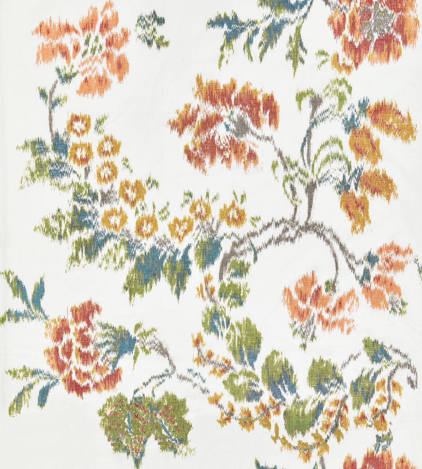 Purchase Scalamandre Fabric Item# SC 000116611, Kew Gardens Warp Print Multi On Ivory 1