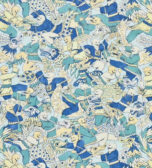 Purchase Scalamandre Fabric SKU SC 000116612, Dragon Dance Summer Sage 1