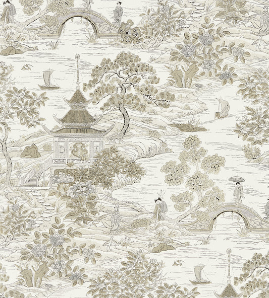 Purchase Scalamandre Fabric Item# SC 000116624, Satomi Hand Block Print Pewter 1