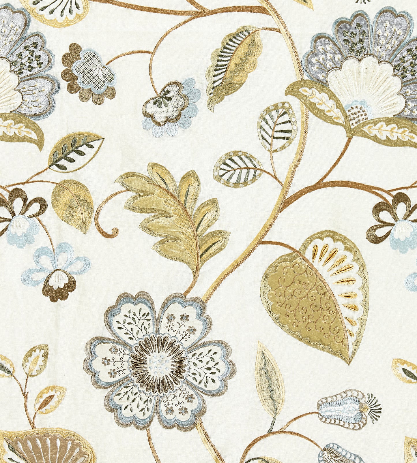 Purchase Scalamandre Fabric Pattern number SC 000127071, Willowood Embroidery Summer Sage 1