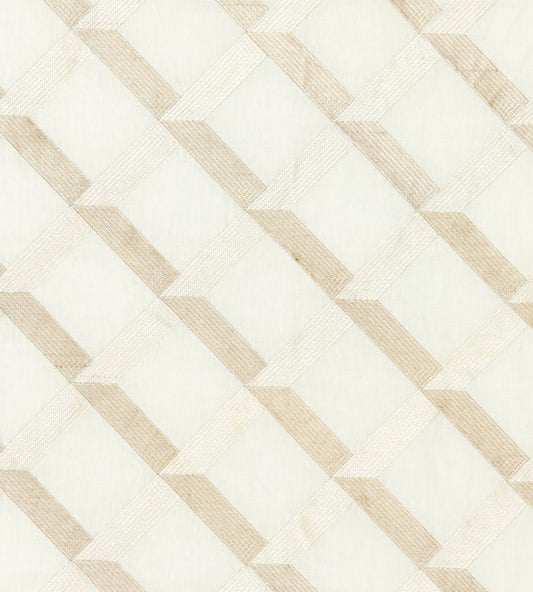Purchase Scalamandre Fabric Pattern SC 000127090, Lattice Embroidery Alabaster 1