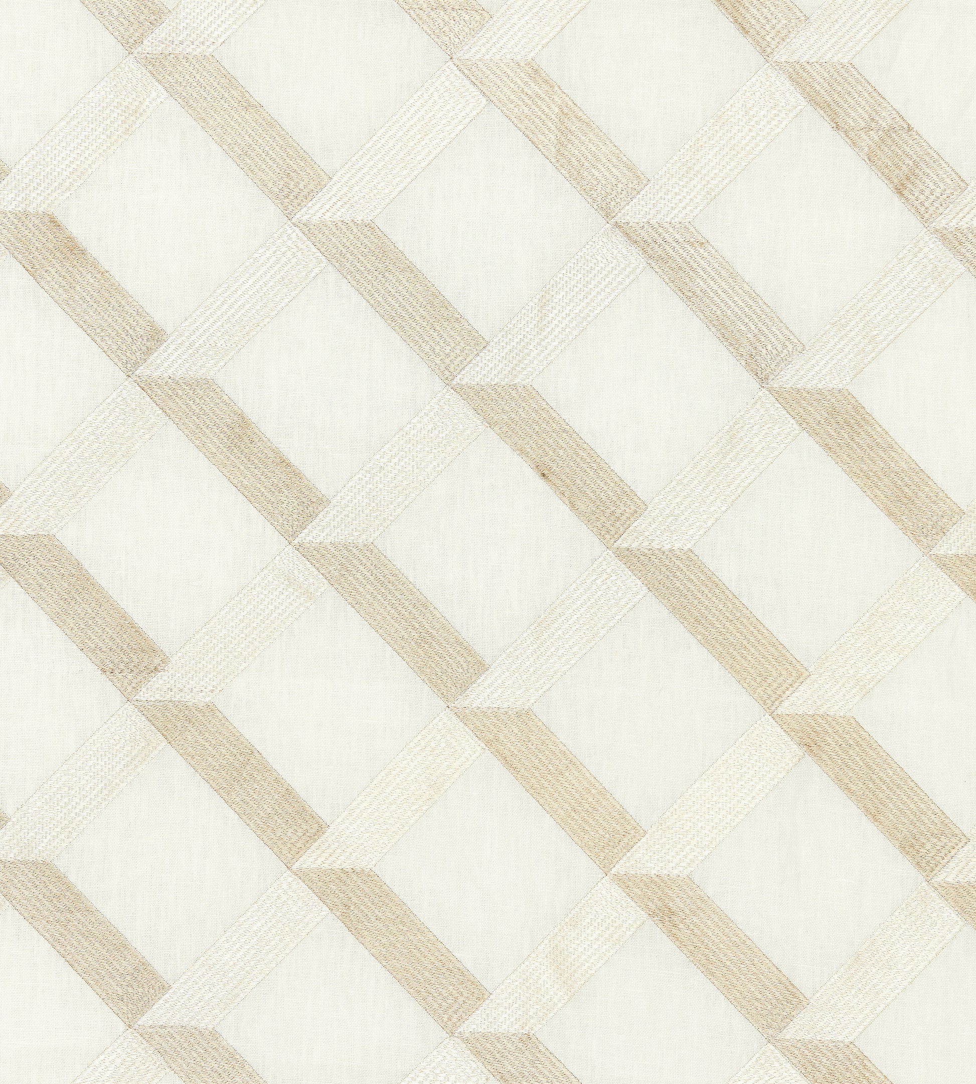 Purchase Scalamandre Fabric Pattern SC 000127090, Lattice Embroidery Alabaster 1
