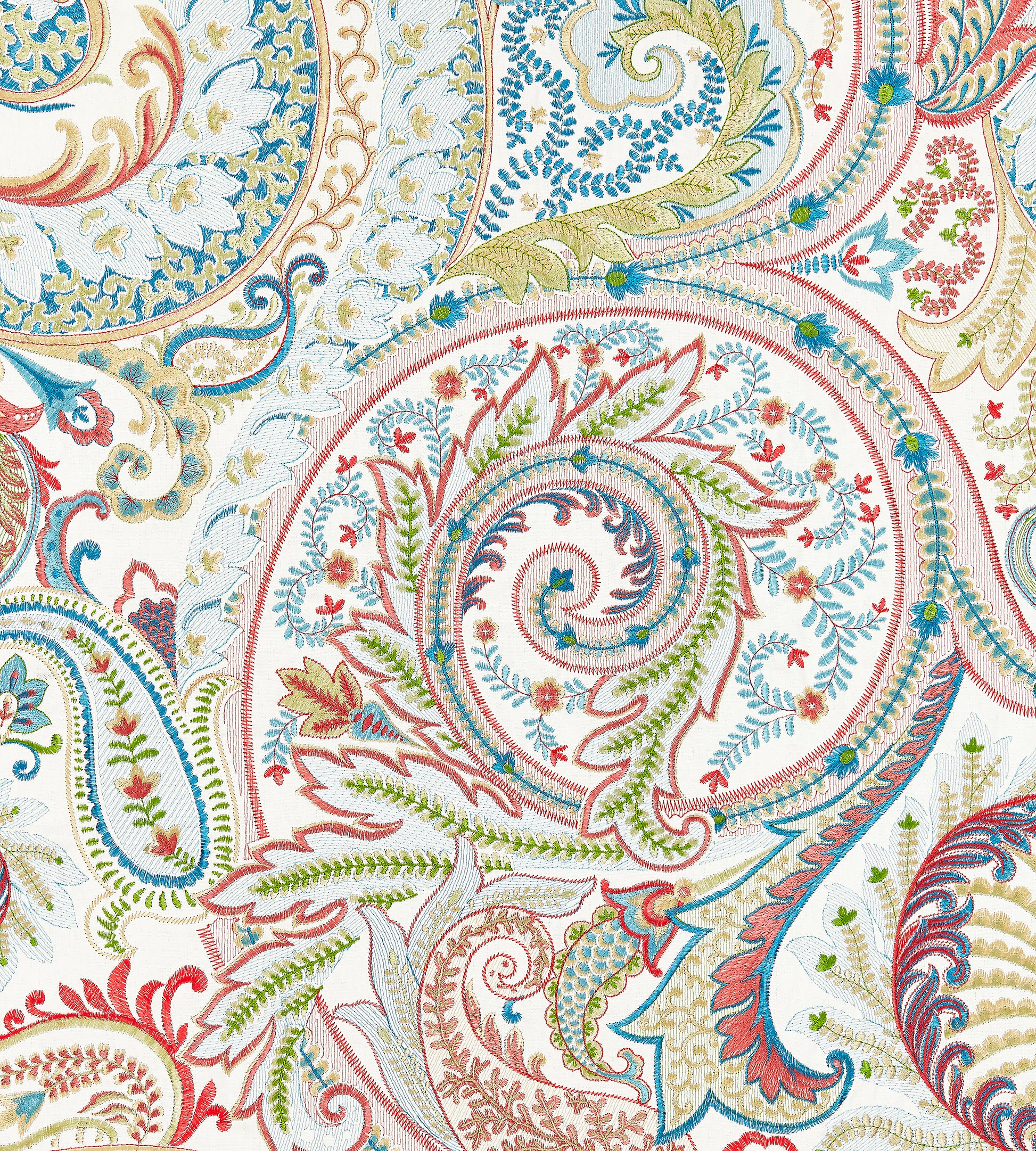 Purchase Scalamandre Fabric Pattern SC 000127124, Malabar Paisley Embroidery Bloom 1