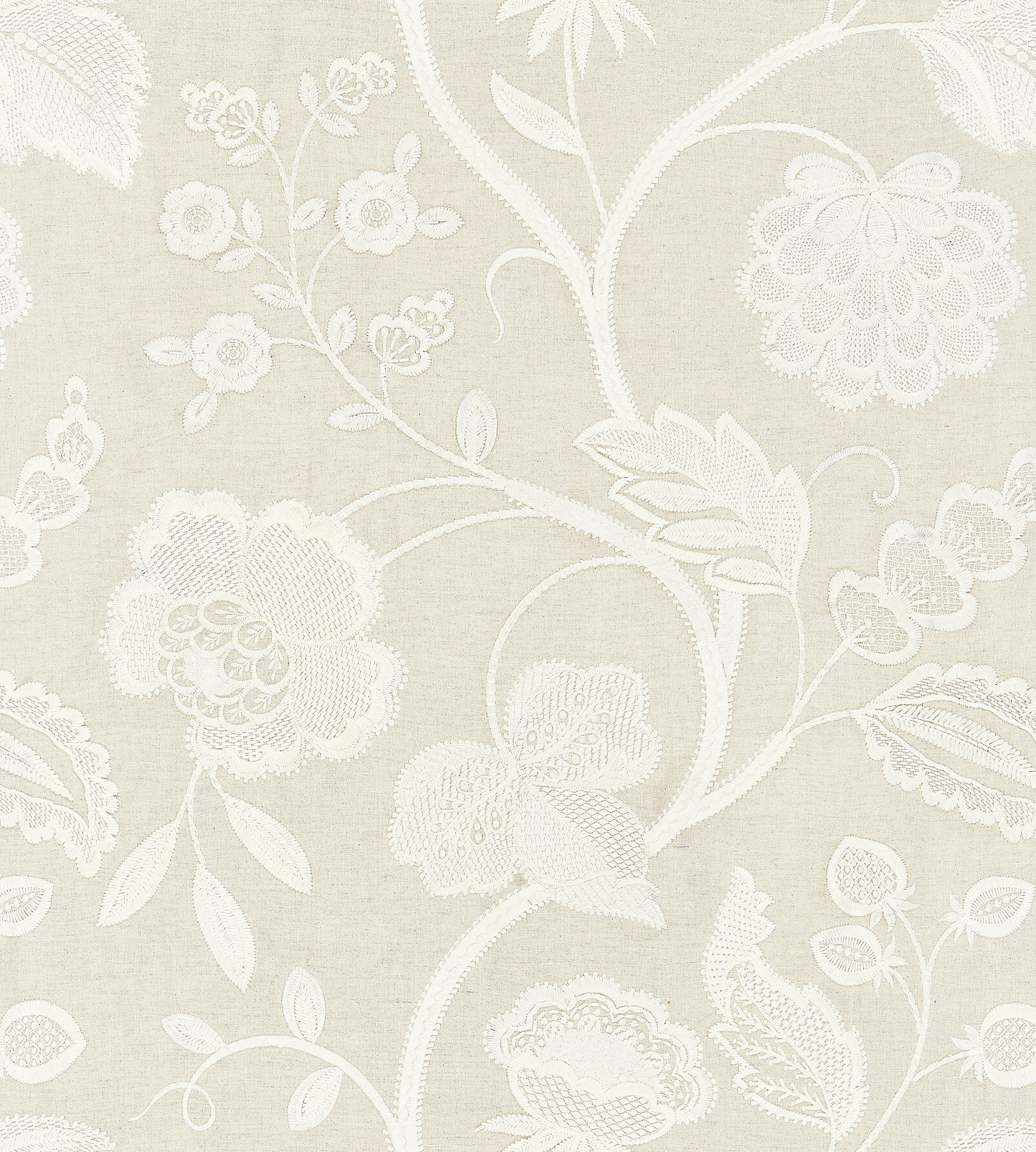 Purchase Scalamandre Fabric Pattern SC 000127151, Kensington Embroidery Flax 1