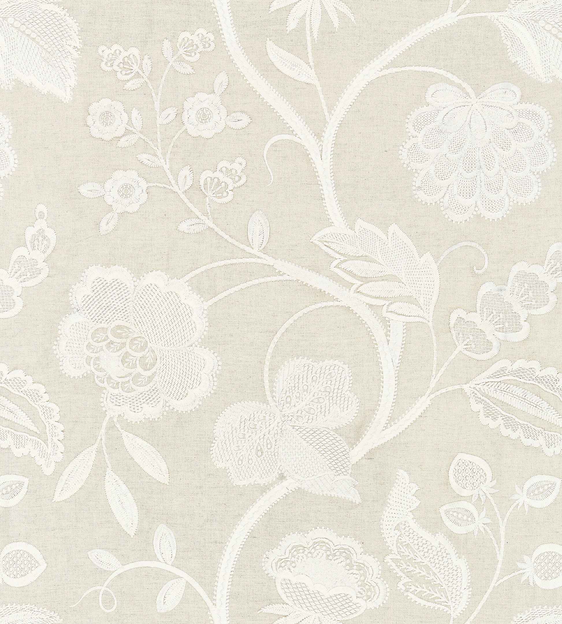 Purchase Scalamandre Fabric Pattern SC 000127151, Kensington Embroidery Flax 1