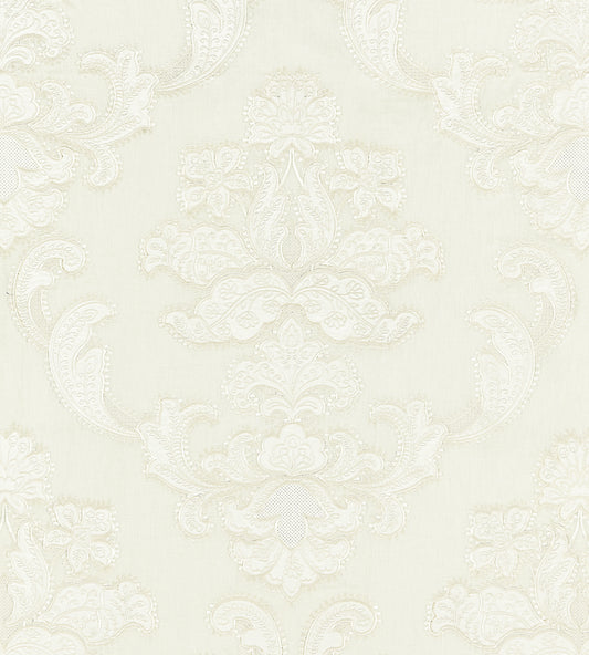 Purchase Scalamandre Fabric Pattern number SC 000127160, Cornelia Damask Embroidery Ivory 1