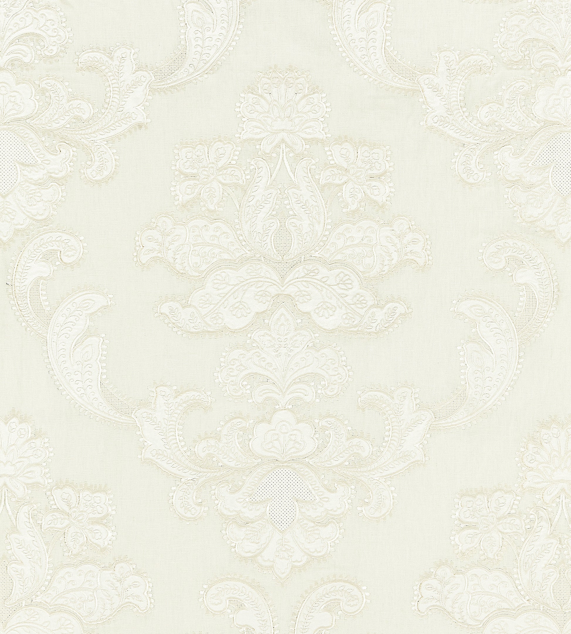Purchase Scalamandre Fabric Pattern number SC 000127160, Cornelia Damask Embroidery Ivory 1